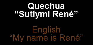Quechua English